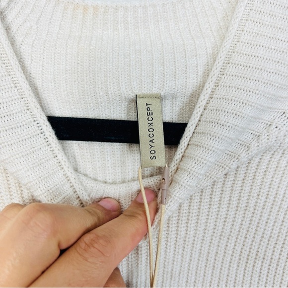 SOYACONCEPT SC-KANITA 4 Cream Melange Long Sleeve Pullover Sweater Size M - Picture 9 of 13